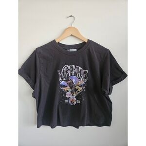 Girl Dangerous Yosemite National Park 1981 Graphic Crop Tee Charcoal Gray L